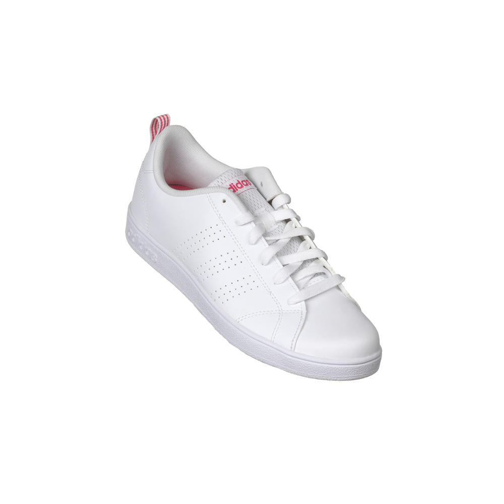 adidas originals sleek mid top trainer in white and pink